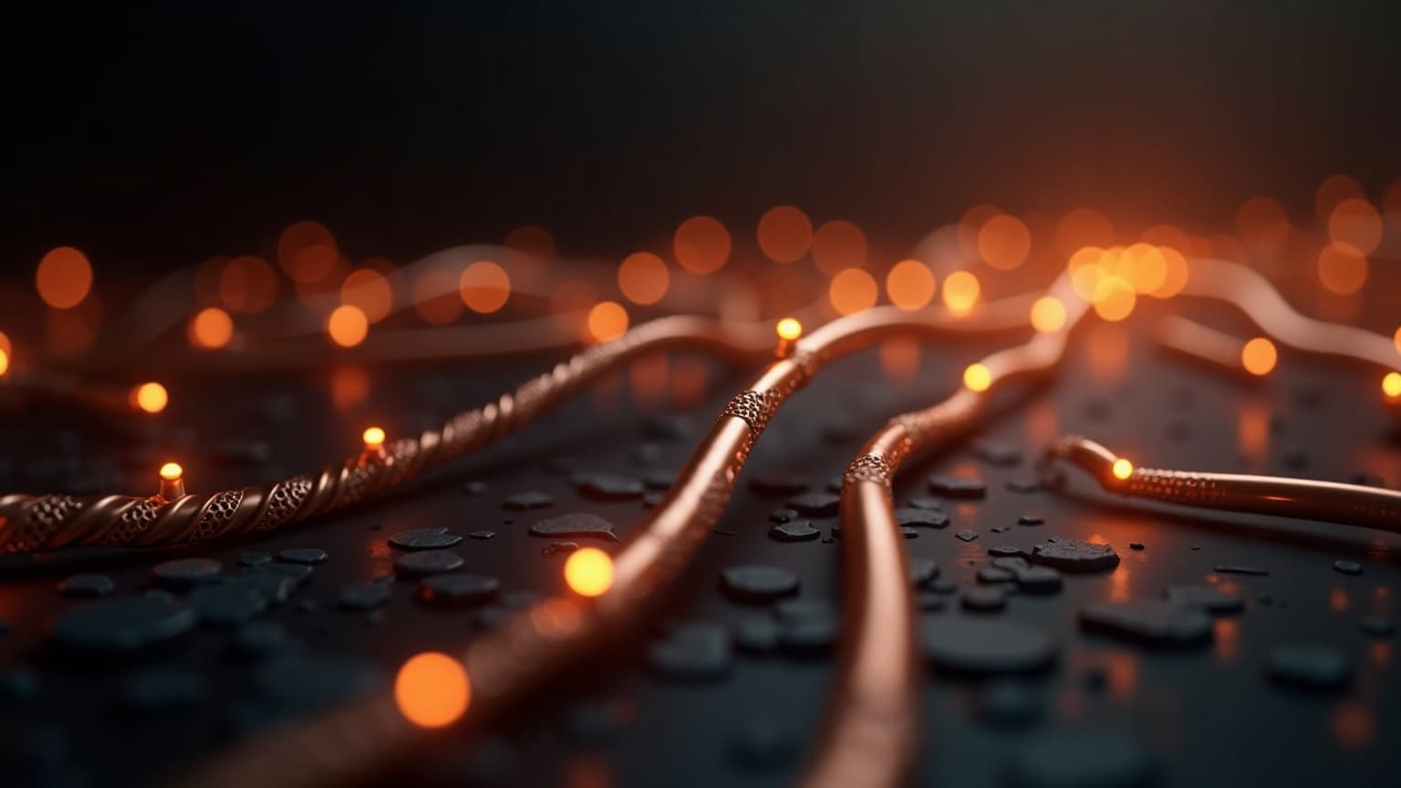 Copper wiring carrying current